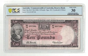 Australia - ND (1960) 10 Pounds Banknote (P-36a - PCGS Very Fine 30) - Picture 1 of 2