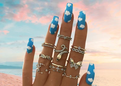 Selbstklebende Kunstnägel Nagelstudio Expess On Nails künstliche Fingernägel 24p - Bild 1 von 4