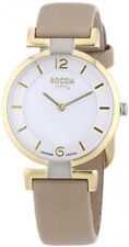 Boccia Womens Quartz Watch With Mother of Pearl Dial Analogue Display and Beige