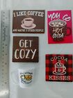 Coffee Cocoa Theme Novelty Refrigerator Magnets Lot of 5 #23018
