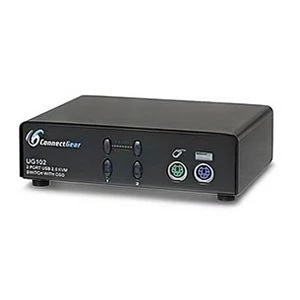 USB 2 Port VGA KVM Switch Adapter Box für PS/2 Tastatur Maus Monitor Drucker PC - Bild 1 von 6