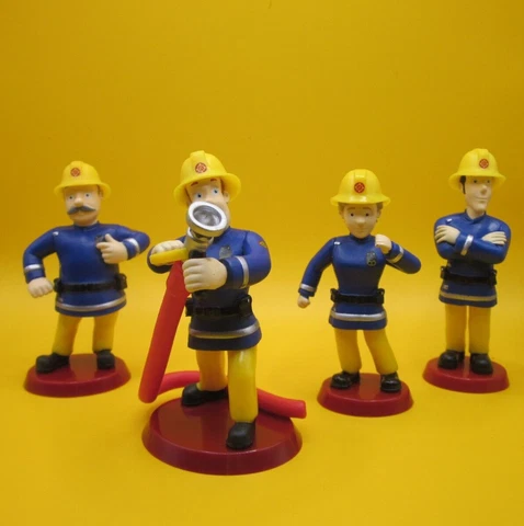 Lot Of 4 Fireman Characters Prism Action Figure In Preowned Condition Cover