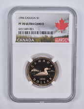 PF70 UCAM 1996 Canadian $1 Dollar NGC Canada Lbl