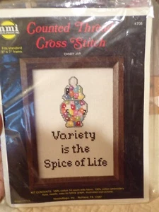 NUEVO Kit Punto de Cruz Contado Tarro de Caramelo Variety is the Spice of Life 5 x 7 B745 - Imagen 1 de 2