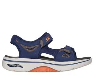 Skechers Go Walk Arch Fit 2.0 Sandali Uomo Blu a Strappo Sportivi Leggeri Nuovo - Foto 1 di 5