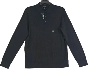 Express ~Para hombres Talla L~Negro Mezcla de Lana Elegante Ropa de Oficina Polo Suéter Nuevo con Etiquetas - Imagen 1 de 15