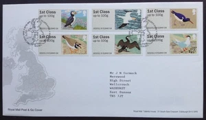 GB 2011 British Birds (4) Post & Go Set en cubierta de primer día, Tallents House SHS - Imagen 1 de 2