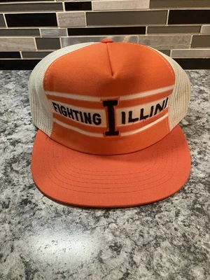 Chapéu Snapback Vintage University of Illinois Fighting Illini OrangeTrucker - Imagem 1 de 3