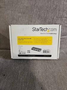 StarTech ICUSB2324I 4 Port USB to DB9 RS232 Serial Adapter Hub New In Box - Zdjęcie 1 z 9