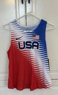 Nike Aeroswift Dri-Fit ADV EUA Racing Singlet, Tamanho M Novo com etiquetas CV0414-657 - Imagem 1 de 4