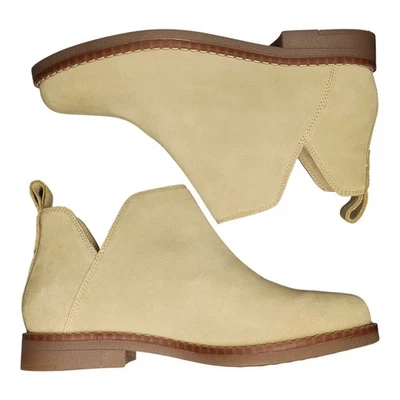 Botines Hush Puppies Moyen para mujer talla 7,5 marrón tostado gamuza sin cordones HW06885-252 Foto 1 de 4