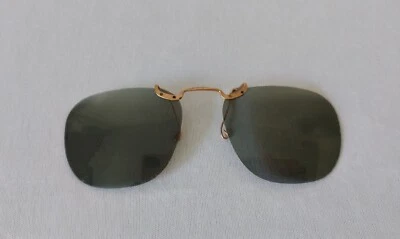 Gafas de sol vintage con clip soporte con clip dorado marcado Polaroid Foto 1 de 2