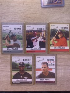(5) ALBERT PUJOLS 2004 JUST MINORS ROOKIE CARDS LA DODGERS!