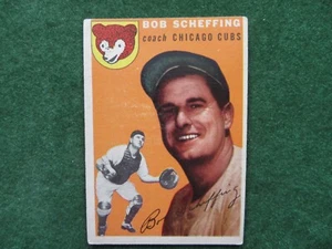 1954 Topps Set Break # 76 Bob Scheffing Off Center Strong Corners - Picture 1 of 2