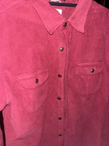 Vintage J Crew Hemd Herren L Slim Fit Rot Cord Button Down Langarm - Bild 1 von 5