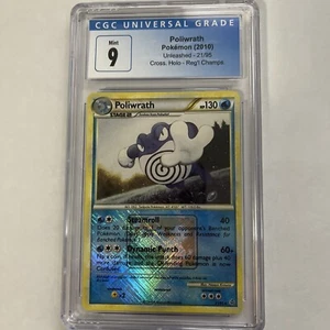 Pokemon CGC 9 MINT Poliwrath 21/95 Regional Championships Promo Holo 2010 S#4534 - Picture 1 of 2