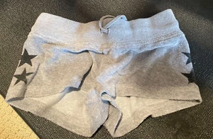 Girls Hardtail Terry Shorts Gray With Stars - Size Extra Small - Picture 1 of 3