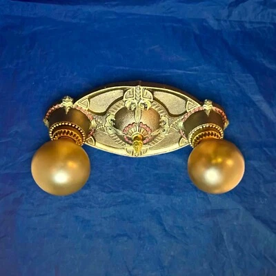 Rewired Single Flush Two Socket light Fixture beautiful Finish 16C - Image 1 of 4