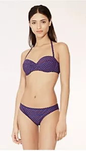 NUEVO CON ETIQUETAS $245 Talla L TORY BURCH OCHOS RIOS BANDEAU PARTE SUPERIOR E INFERIOR - Imagen 1 de 12