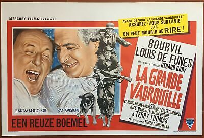 Affiche Belge LA GRANDE VADROUILLE Gérard Oury LOUIS DE FUNES Bourvil 37x55cm • 63.17€
