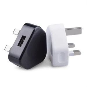Mains 3 Pin Plug Adapter Wall Charger 1-Port Dual USB For Low Power Toys - Picture 1 of 12