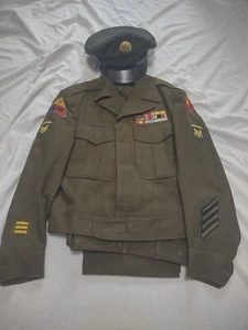 Chaqueta y pantalones de uniforme del ejército de Estados Unidos de colección Lucky 7th Armored Division OD - SEGUNDA GUERRA MUNDIAL Corea - Imagen 1 de 24