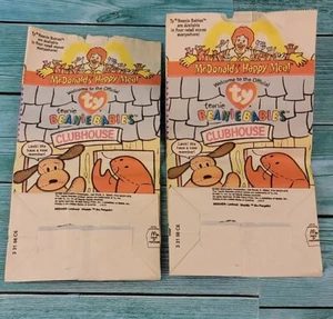 🔥McDonald's Happy Meal Bag only 1998 TY Teenie Beanie Babies (Lot of 2)🔥 - Picture 1 of 7