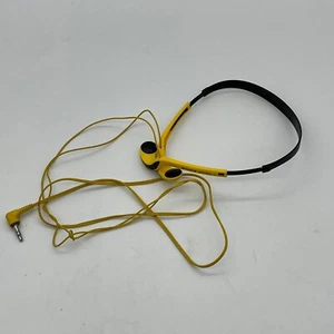 Vintage Sony Sports MDR-W014 Walkman Headphones Lightweight Head Phones Yellow - Bild 1 von 4