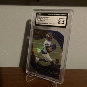2020 Panini Select Football Cam Akers Blue Prizm Die-Cut Rookie RC GRADED 8.5 - Picture 1 of 3