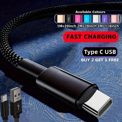 USB A to Type C Charger Cable Fast Charging For Pixel 3/3 XL/3a/3a XL/4/4 XL/4a - Image 1 of 4