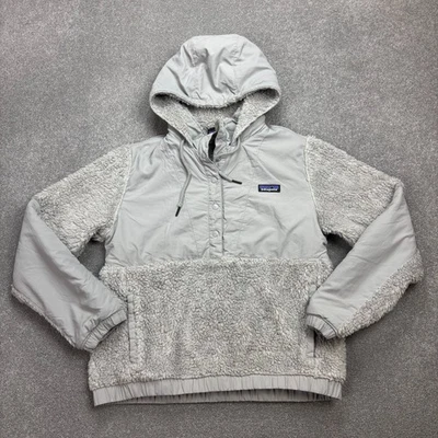 Pulôver com capuz Patagonia feminino lã pequeno cinza com casca retrô-X Snap feminino - Imagem 1 de 4