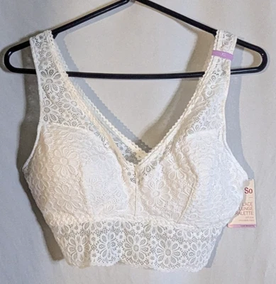 Bralette SO Lace Plunge blanco XL NUEVO CON ETIQUETAS Foto 1 de 4