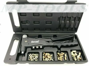 PINZA RIVETTATRICE PER INSERTI RIVETTI FILETTATI 66pz M3 M4 M5 M6 - Foto 1 di 1
