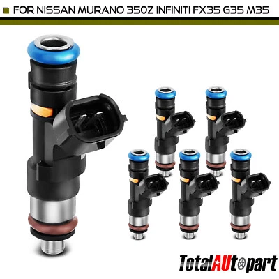 6x Inyector de combustible para Infiniti FX35 2005-2008 G35 M35 Nissan Murano 350Z V6 3,5 L Foto 1 de 4