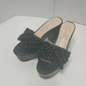 Jessica Simpson elegante Telina Damen-Sandalen Größe 5 M Blockabsatz schwarz - Bild 1 von 11