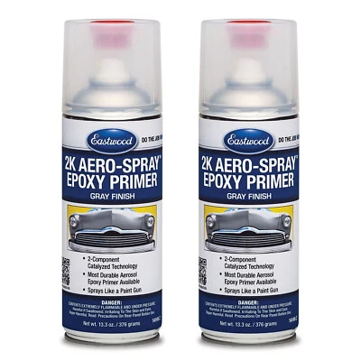 Eastwood AeroSpray 2K pintura en aerosol epoxi gris imprimación tecnología catalizada paquete de 2 Foto 1 de 3
