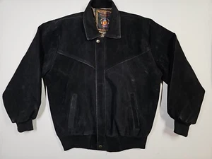 Suede Antica Bottega Black Jacket Women's Unisex Made In Italy  - Picture 1 of 9