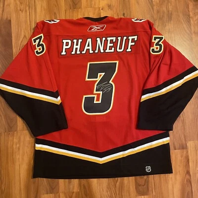 Dion Phaneuf - Calgary Flames - AUTHENTIC Autographed Signed Jersey Sz 54 - Red - Image 1 of 4