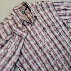 Panhandle Slim Herren Hemd mit Knöpfen Mauve Lila Tartan Karo Perlen Druckknöpfe XLT - Bild 1 von 7