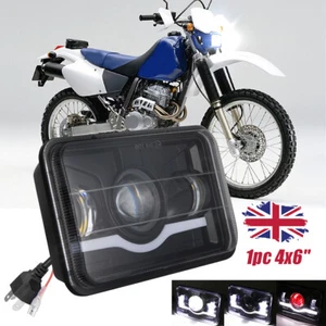 4X6" Square Motorcycle LED Headlight Hi/Lo DRL For Honda XR250L XR650L XR650R - Picture 1 of 14