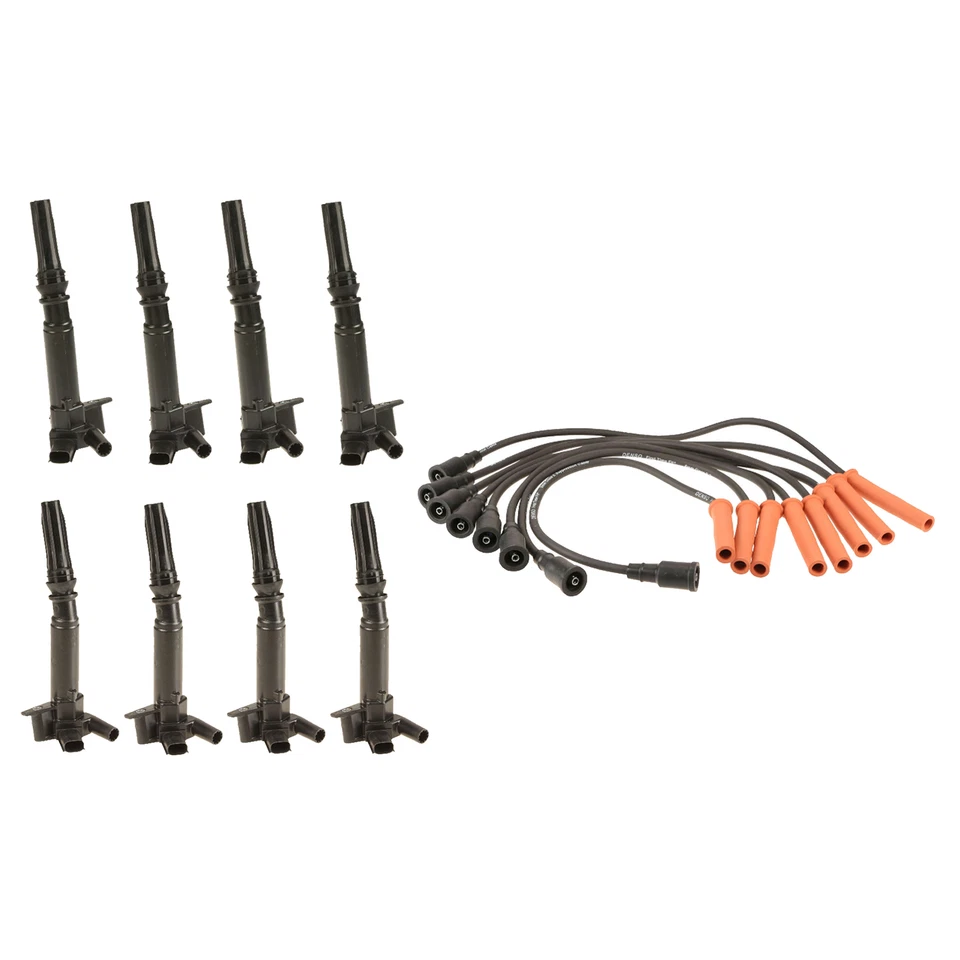 Juego de 8 bobinas de encendido y cables Denso kit de 8 mm para Ford F-150 F-250 F-350 SD 6.2 V8 Foto 1 de 1