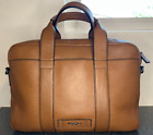 Michael Kors Brown Leather Business Laptop Bag Briefcase Men's [good Condition]