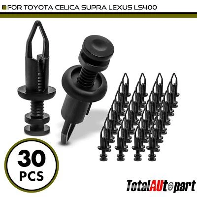 30Pcs Front Bumper Retainer Clip for Toyota Celica Lexus 9mm Plastic Push-Type Foto 1 de 4