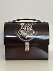 Harry Potter Domed Metal Tin Tote Lunch Box Hogwarts Crest Carry Handle Official