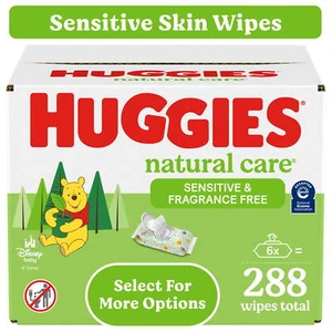 Huggies Natural Care Sensitive Baby Wipes, Unscented, 6 Pack, 288 Total Ct - Picture 1 of 10