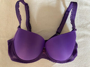 FREYA "DECO HONEY" Underwire Plunge Bra Style AA1254 Purple Size 30E