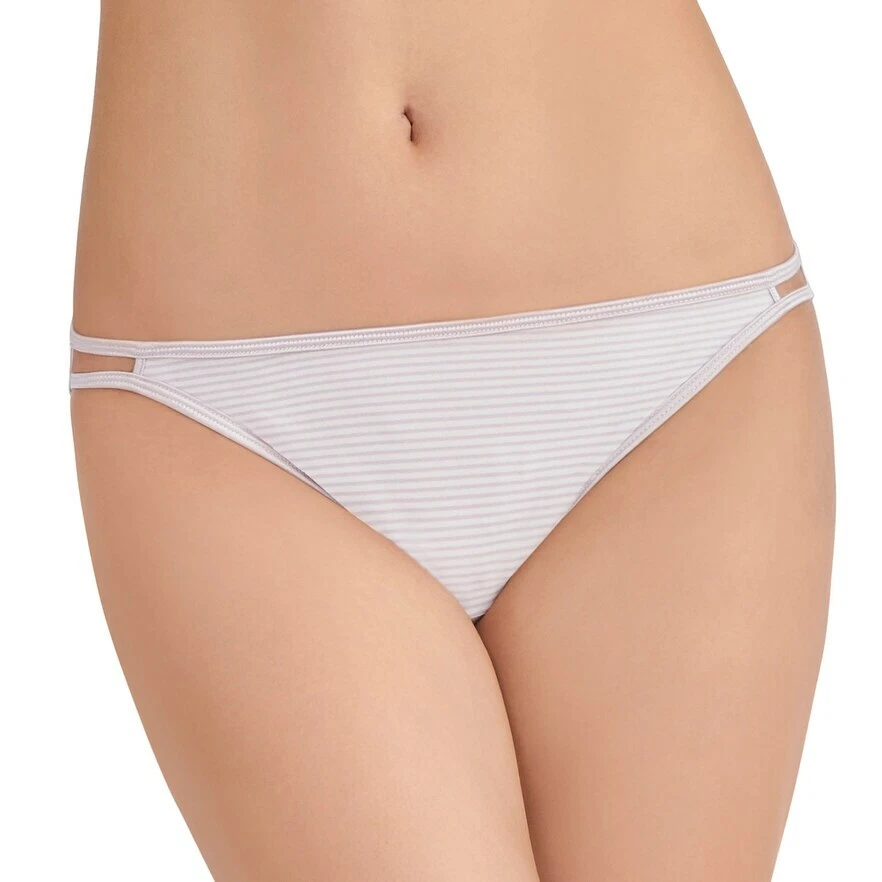 2 Vanity Fair Illumination String Bikini Panties 18108 Stripe Frenzy Sz 7/l