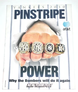 NEW YORK 'YANKEES 2010 PINSTRIPE POWER WHY THE BOMBERS WILL DO IT AGAIN' BOOKLET - Picture 1 of 2