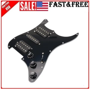 HSH Loaded Pick Guards Pickguard Black Wired Plate For Fender Strat Guitar New - Picture 1 of 7