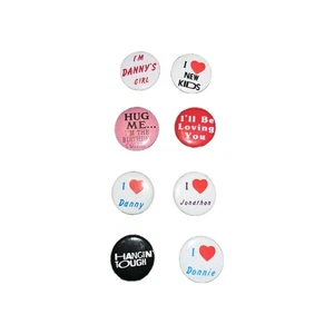 New Kids On The Block Pins Set Of 8(New Kids On The Block)(Used)(Pins)(Vintage) - Picture 1 of 1